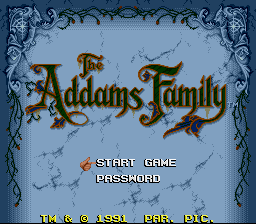 The Addams Family Title Screen